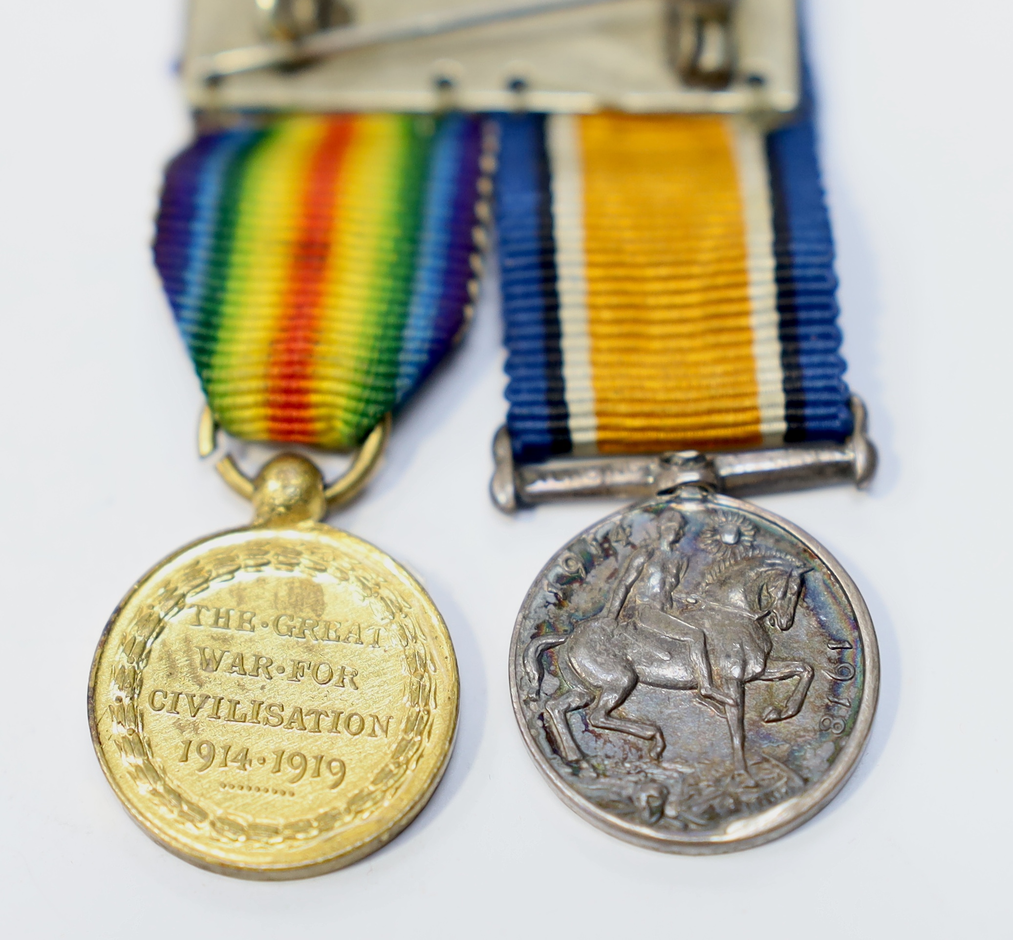 A WW1 pair oddly named for 'Maj Gen A.G.Dallas. Capt D.A.G.Dallas Jacob's Horse 1916-' with miniatures and a 1937 Coronation medal (5). Condition - fair